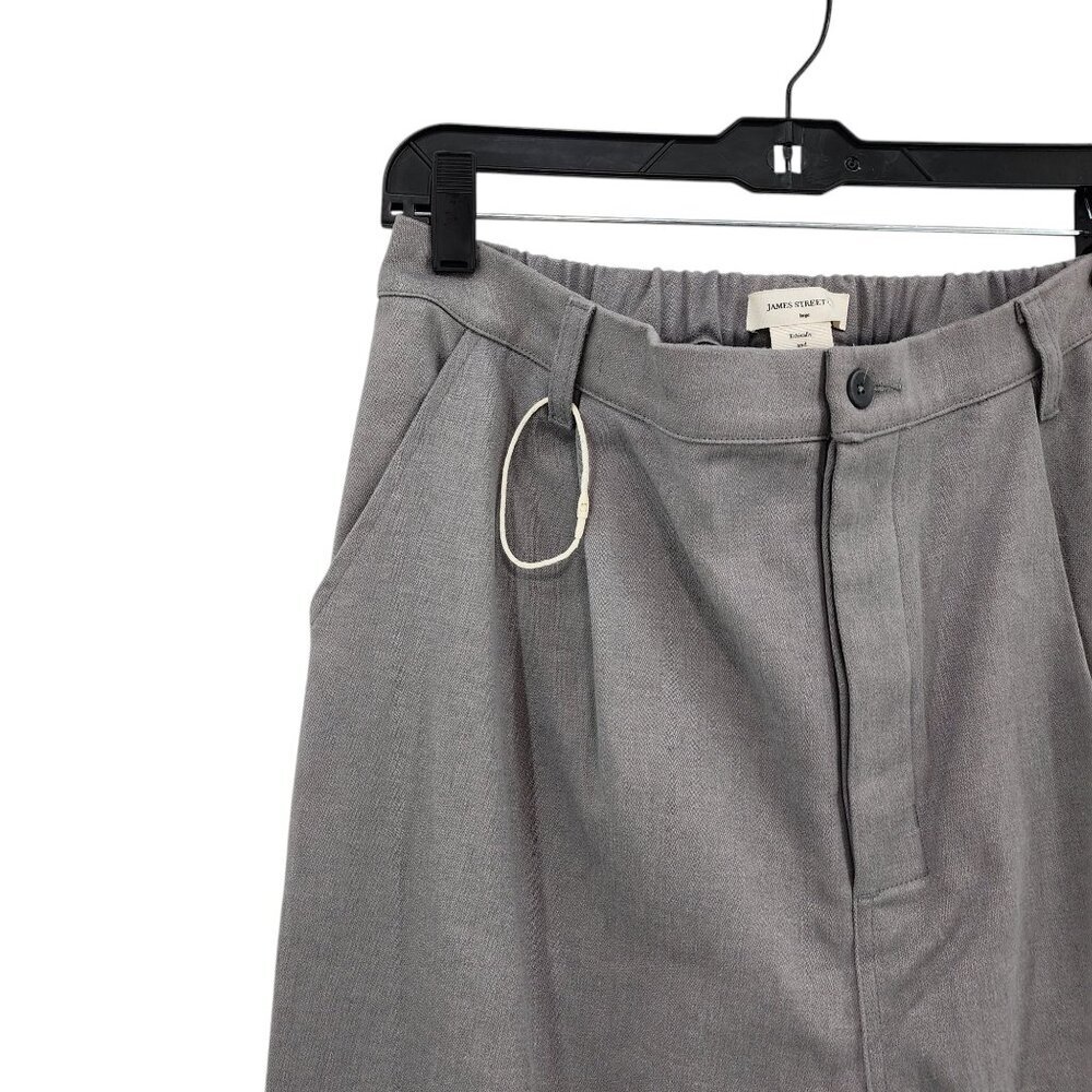 James Street CO Women's Hemp Blend Elastic Waist Klein Trousers Gray Sz L - Picture 2 of 8